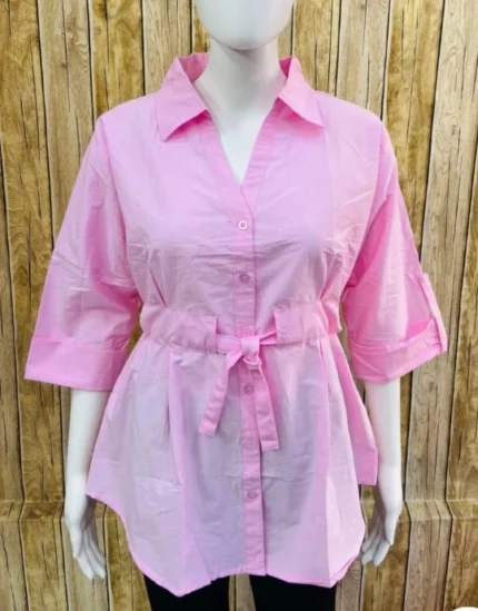 Women's Pink Casual Shirt
